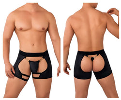 CandyMan Men's Underwear 99637 Chaps Thongs Color Black thumbnail 1