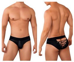 CandyMan Men's Underwear 99641 Shorty Briefs Color Black thumbnail 1