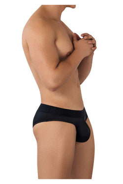 CandyMan Men's Underwear 99641 Shorty Briefs Color Black thumbnail 4