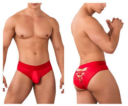 CandyMan Men's Underwear 99641 Shorty Briefs Color Red thumbnail 1