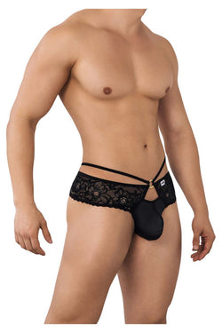CandyMan Men's Underwear 99647 Lace Thongs Color Black thumbnail 4