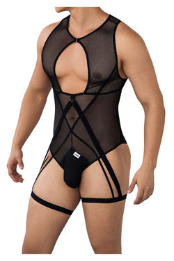 CandyMan Men's Underwear 99650 Mesh Bodysuit Color Black thumbnail 4