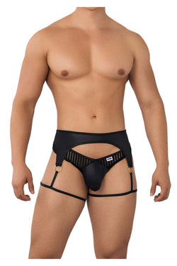 CandyMan Men's Underwear 99655 Garter Thongs Color Black thumbnail 2