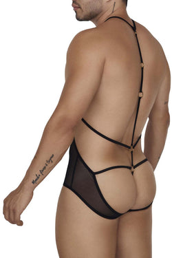 CandyMan Men's Underwear 99662X Tulle Bodysuit Color Black thumbnail 3