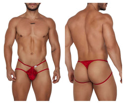 CandyMan Men's Underwear 99668 Jock Thongs Color Red thumbnail 1