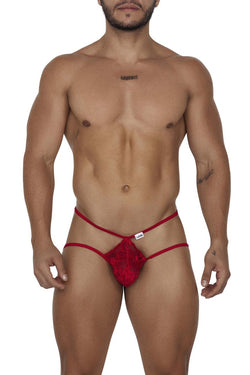 CandyMan Men's Underwear 99668 Jock Thongs Color Red thumbnail 2
