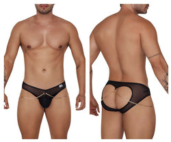 CandyMan Men's Underwear 99672X Chain Jock Briefs Color Black thumbnail 1