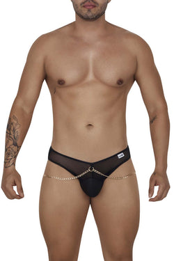 CandyMan Men's Underwear 99672X Chain Jock Briefs Color Black thumbnail 2