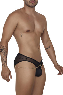 CandyMan Men's Underwear 99672X Chain Jock Briefs Color Black thumbnail 4
