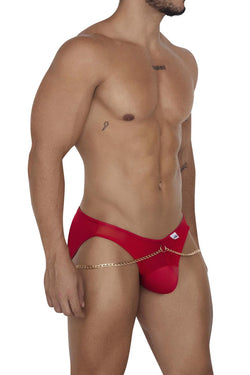 CandyMan Men's Underwear 99672X Chain Jock Briefs Color Red thumbnail 4