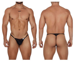 CandyMan Men's Underwear 99685 Lace Thongs Color Black thumbnail 1