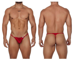 CandyMan Men's Underwear 99685 Lace Thongs Color Red thumbnail 1