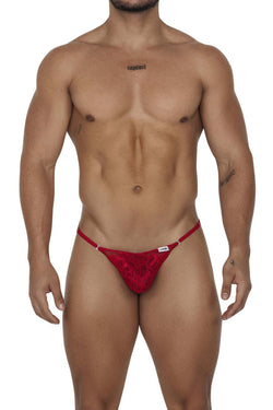 CandyMan Men's Underwear 99685 Lace Thongs Color Red thumbnail 2