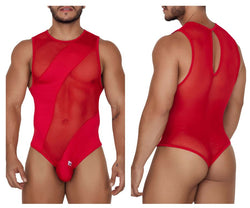 CandyMan Men's Underwear 99699X Mesh Bodysuit Color Red thumbnail 1