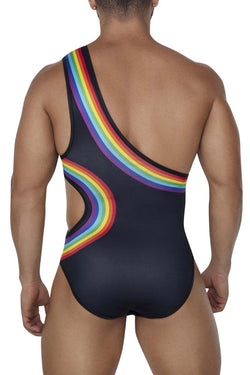 CandyMan Men's Underwear 99702X Rainbow Bodysuit Color Black thumbnail 3