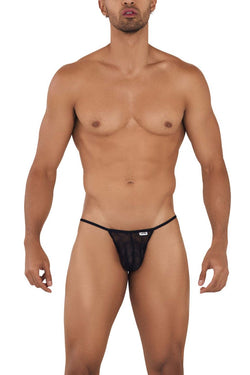 CandyMan Men's Underwear 99709 Micro Lace Jockstrap Color Black thumbnail 2