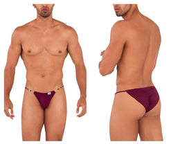 CandyMan Men's Underwear 99710 Holes in One Bikini Color Burgundy thumbnail 1