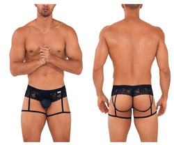CandyMan Men's Underwear 99717 Lace Garther Jockstrap Color Black thumbnail 1