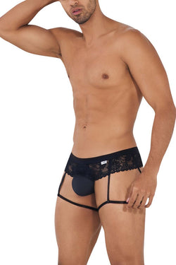 CandyMan Men's Underwear 99717 Lace Garther Jockstrap Color Black thumbnail 4