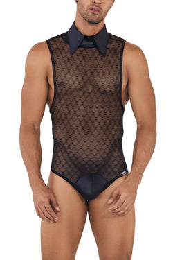 CandyMan Men's Underwear 99720 Work-N-Play Bodysuit Color Black thumbnail 2