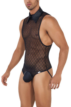 CandyMan Men's Underwear 99720 Work-N-Play Bodysuit Color Black thumbnail 4