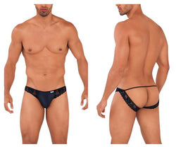 CandyMan Men's Underwear 99721 Lace Jockstrap Color Black thumbnail 1