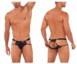CandyMan Men's Underwear 99730 Lace Jockstrap Color Black thumbnail 1
