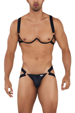 CandyMan Men's Underwear 99731 Harness-Bra Two Piece Set Color Black thumbnail 2