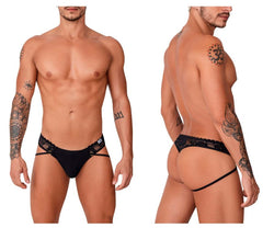 CandyMan Men's Underwear 99747 Lace Thongs Color Black thumbnail 1
