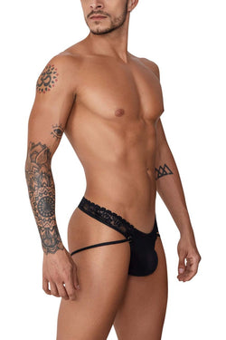 CandyMan Men's Underwear 99747 Lace Thongs Color Black thumbnail 4