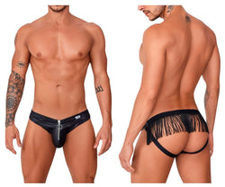 CandyMan Men's Underwear 99753 Fringe Jockstrap Color Black thumbnail 1