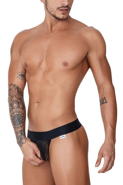 CandyMan Men's Underwear 99755 Fringe Thongs Color Black thumbnail 4