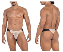 CandyMan Men's Underwear 99771 Mesh Thongs Color Beige thumbnail 1