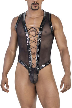 CandyMan Men's Underwear 99774 Gladiator Bodysuit Color Black thumbnail 2