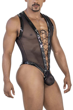 CandyMan Men's Underwear 99774 Gladiator Bodysuit Color Black thumbnail 4