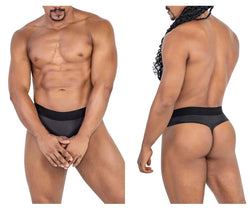 CandyMan Men's Underwear 99781 Protuder Thongs Color Black thumbnail 1