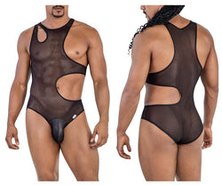CandyMan Men's Underwear 99788 Mesh Bodysuit Color Black thumbnail 1