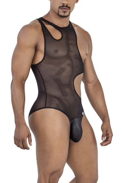 CandyMan Men's Underwear 99788 Mesh Bodysuit Color Black thumbnail 4