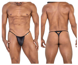 CandyMan Men's Underwear 99789 Heart Thongs Color Black thumbnail 1