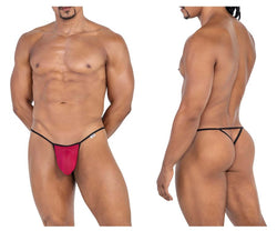 CandyMan Men's Underwear 99795 Mesh G-String Thongs Color Burgundy thumbnail 1