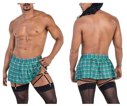 CandyMan Men's Underwear 99799 Garter Outfit Color Green thumbnail 1
