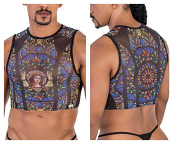 CandyMan Men's Underwear 99805 Stained Glass Tank Top Color Black-Print thumbnail 1