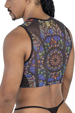 CandyMan Men's Underwear 99805 Stained Glass Tank Top Color Black-Print thumbnail 3