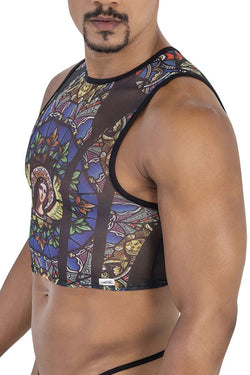 CandyMan Men's Underwear 99805 Stained Glass Tank Top Color Black-Print thumbnail 4