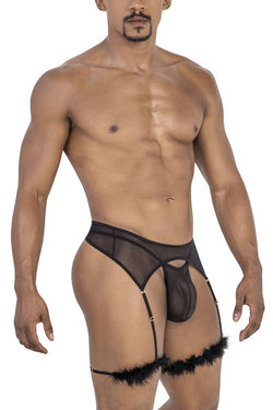 CandyMan Men's Underwear 99806 Mesh Garter Outfit Color Black thumbnail 4