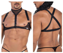 CandyMan Men's Underwear 99809 Mesh Harness Color Black thumbnail 1