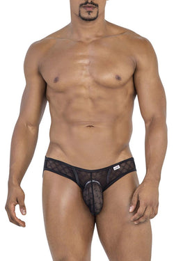CandyMan Men's Underwear 99812 Sheer Lace Mesh Men's Briefs Black thumbnail 2