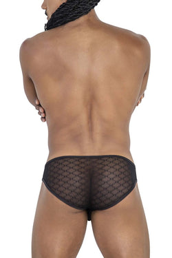CandyMan Men's Underwear 99812 Sheer Lace Mesh Men's Briefs Black thumbnail 3