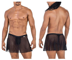 CandyMan Men's Underwear 99813 Mesh Skirt Color Black thumbnail 1