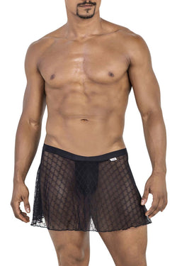 CandyMan Men's Underwear 99813 Mesh Skirt Color Black thumbnail 2